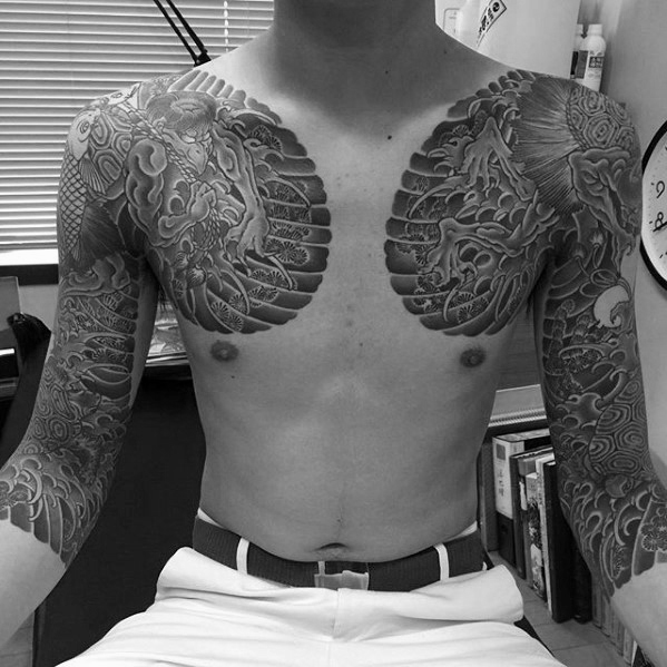 japanische wellen tattoo 07