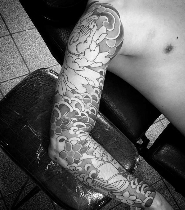 japanische wellen tattoo 85