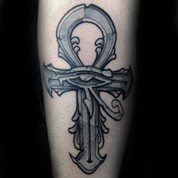 anj ankh kreuz tattoo 09