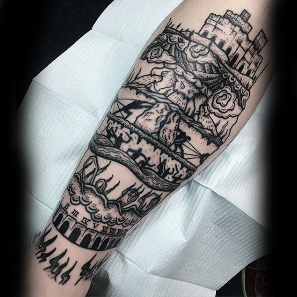 schienbein tattoo 135