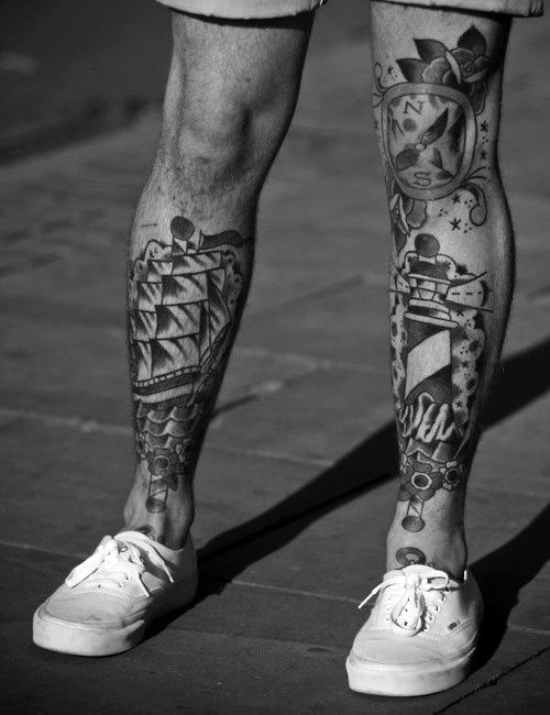 schienbein tattoo 143