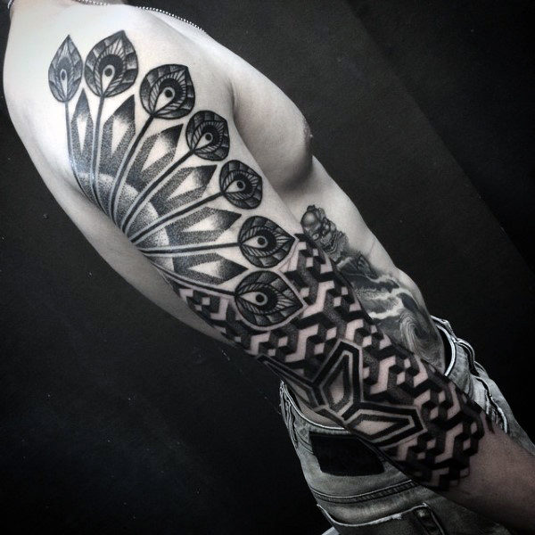 schwarz blackwork tattoo 103