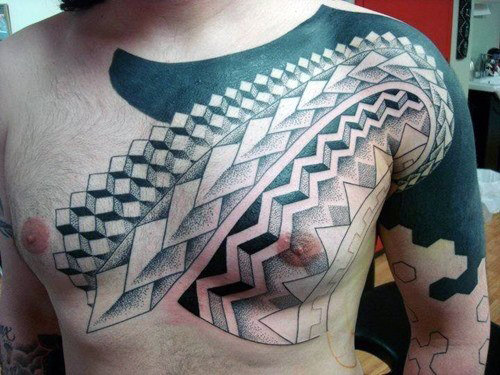 schwarz blackwork tattoo 113