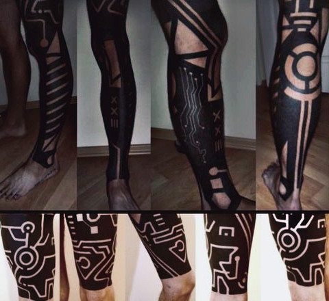 schwarz blackwork tattoo 19
