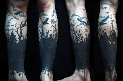 schwarz blackwork tattoo 27