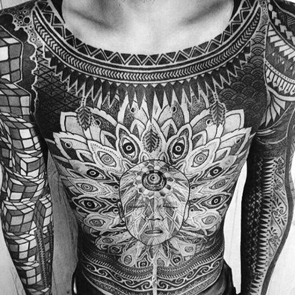 schwarz blackwork tattoo 33