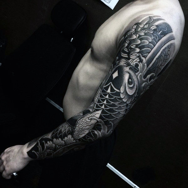 schwarz blackwork tattoo 57
