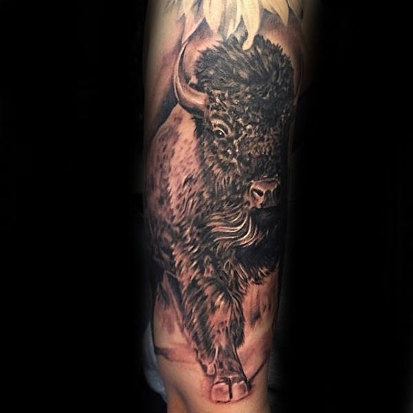 bison tattoo 105