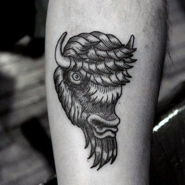 bison tattoo 111