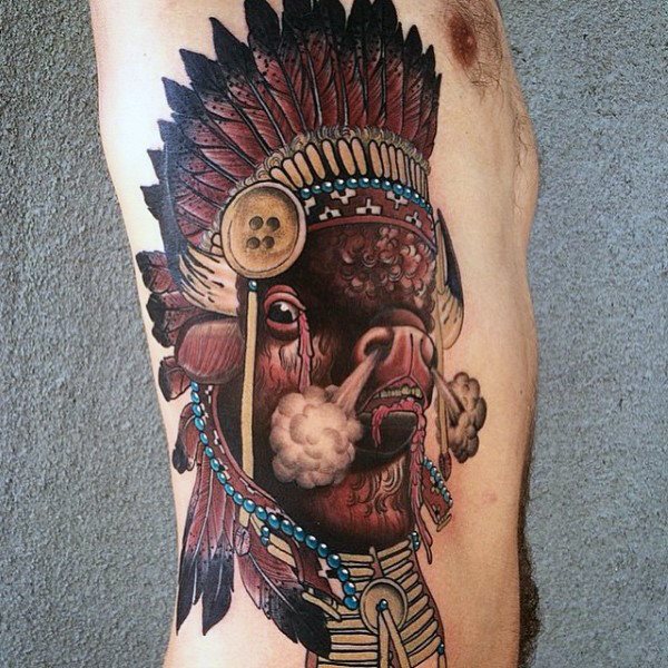 bison tattoo 35