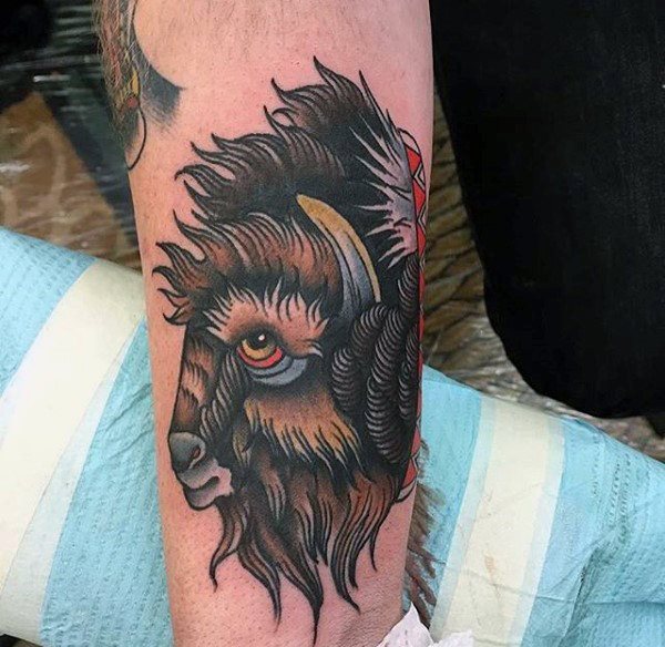 bison tattoo 55