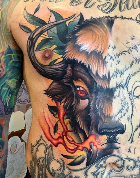 bison tattoo 63