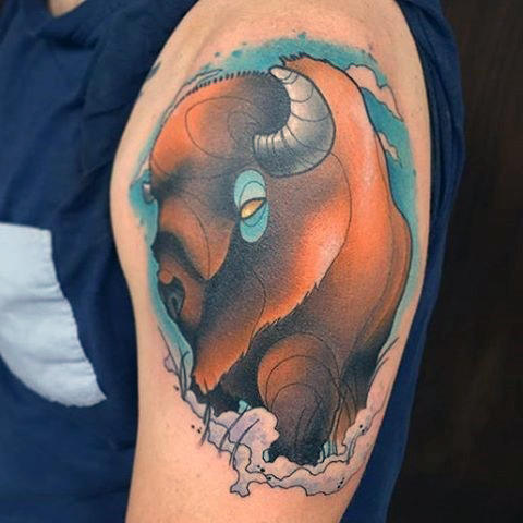 bison tattoo 87
