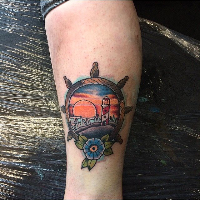 150 Tattoos auf der Wade
