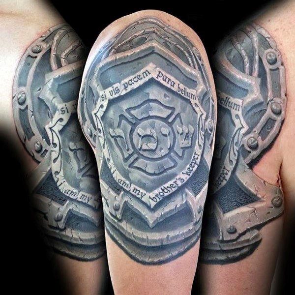 schild wappen tattoo 111