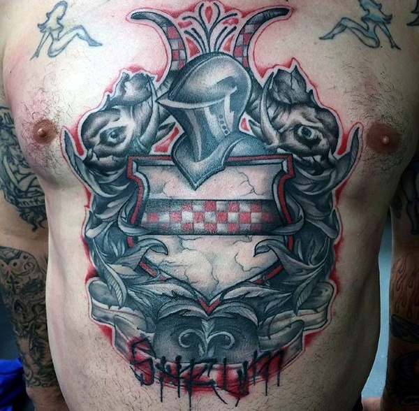 schild wappen tattoo 17