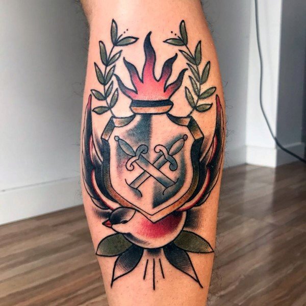 schild wappen tattoo 53