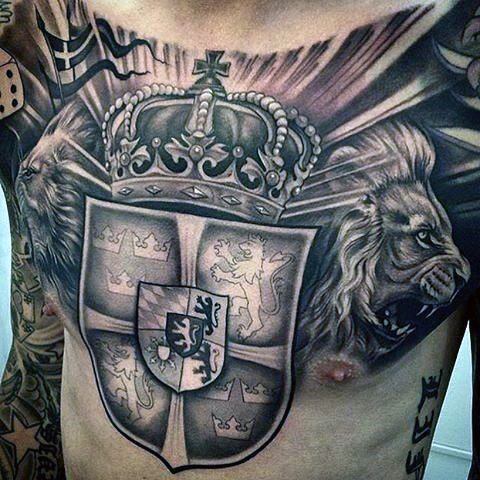 schild wappen tattoo 67