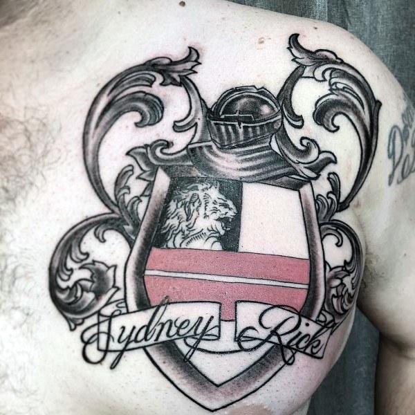 schild wappen tattoo 77