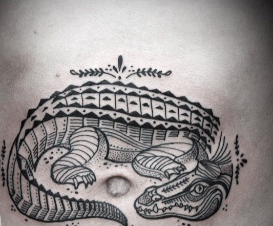 alligator krokodil tattoo 40