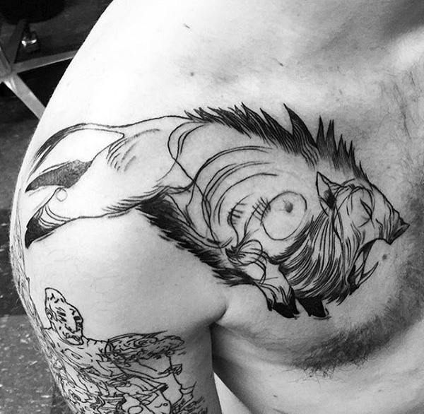 wildschwein tattoo 75
