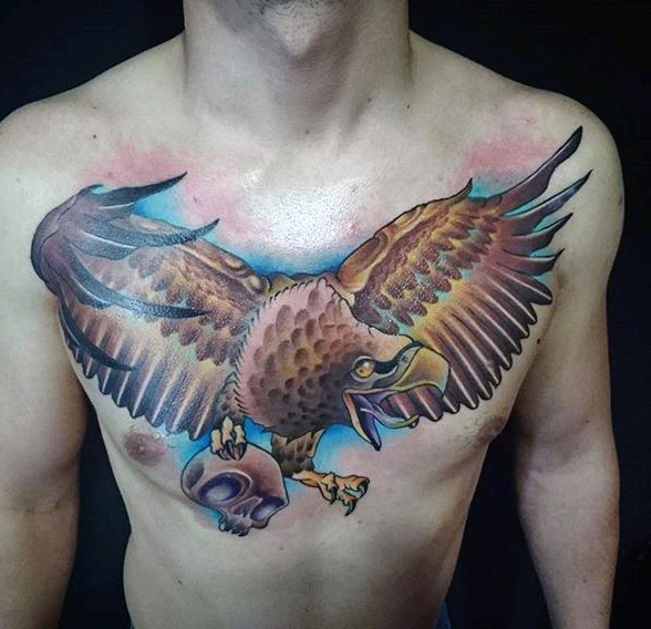 adler brust tattoo 09