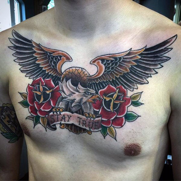 adler brust tattoo 131