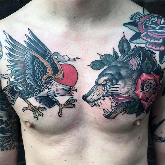 adler brust tattoo 153