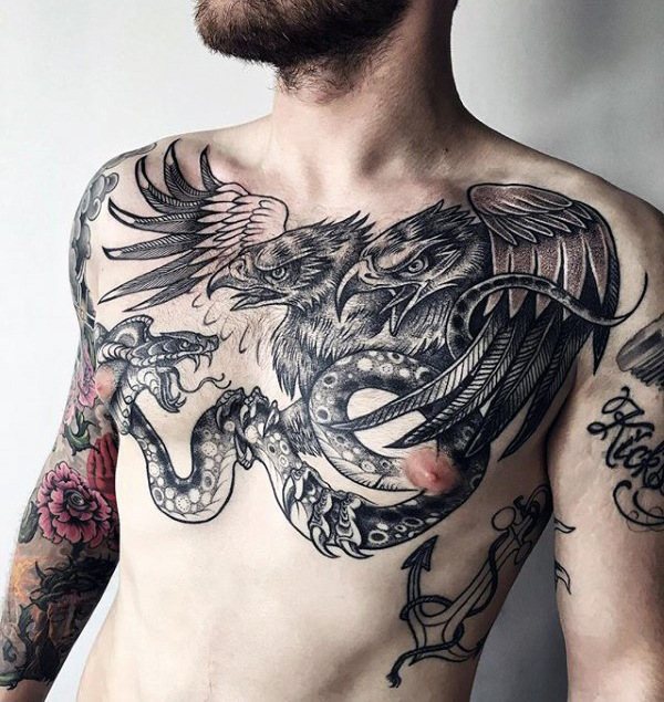 adler brust tattoo 69