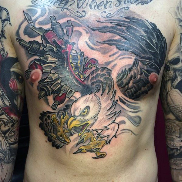 adler brust tattoo 71