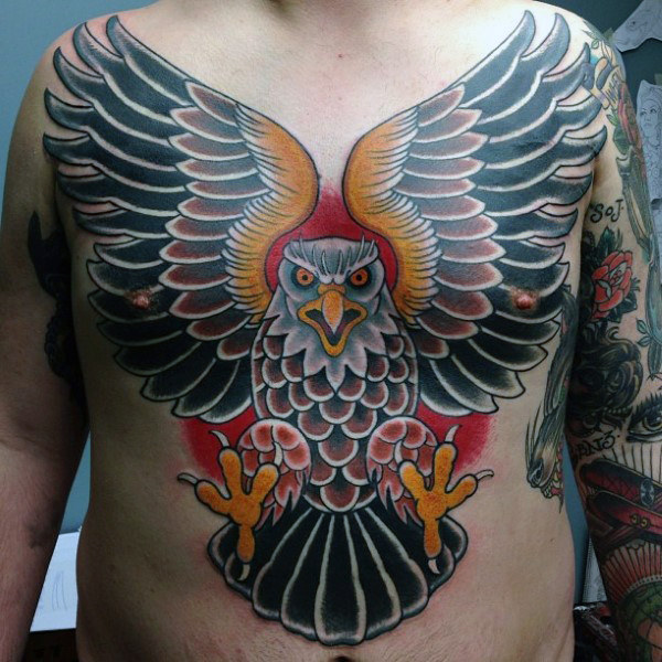 adler brust tattoo 93