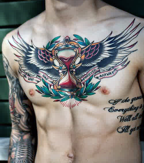 fluegel brust tattoo 13