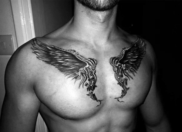 fluegel brust tattoo 23