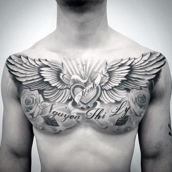 fluegel brust tattoo 27