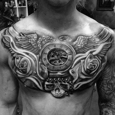 fluegel brust tattoo 43