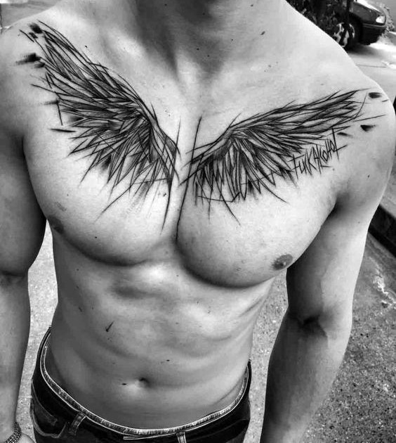 fluegel brust tattoo 51