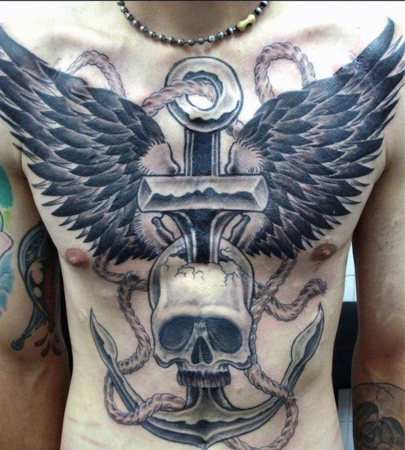 fluegel brust tattoo 53
