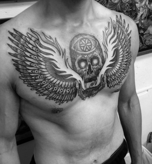 fluegel brust tattoo 57