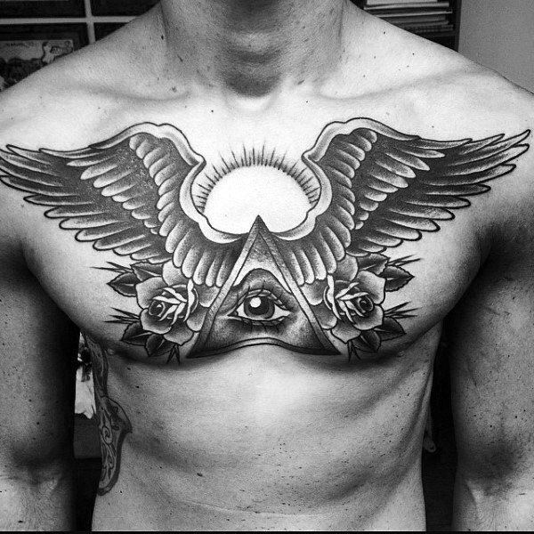 fluegel brust tattoo 59