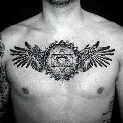 fluegel brust tattoo 75