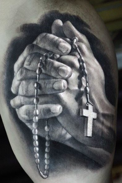 Betende Hande Tattoo Manner