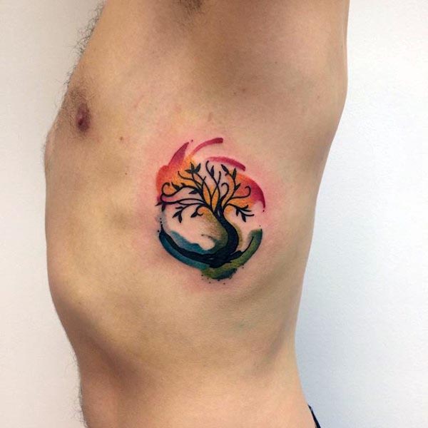 60 Life tree tattoos (with their meanings)