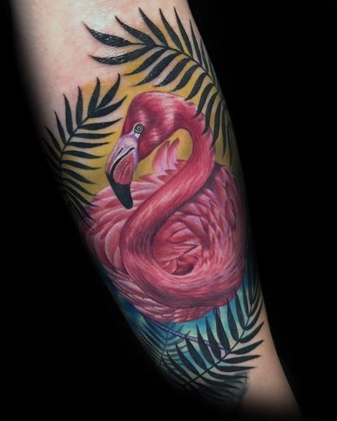 tatouage flamant rose 13