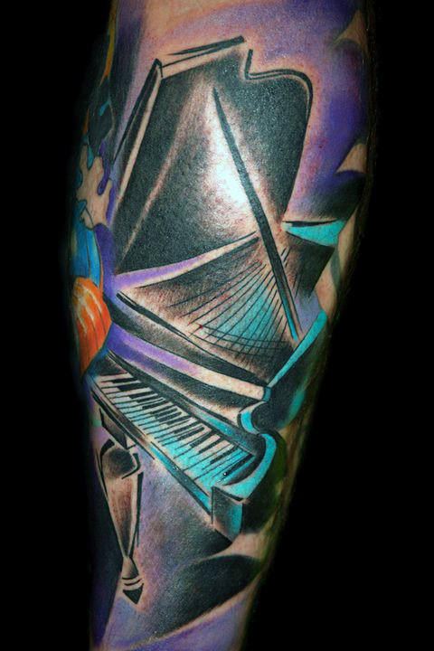 tatouage piano clavier 89