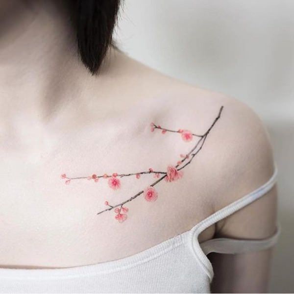 130 Tatouages fleur de cerisier japonais (et la signification)