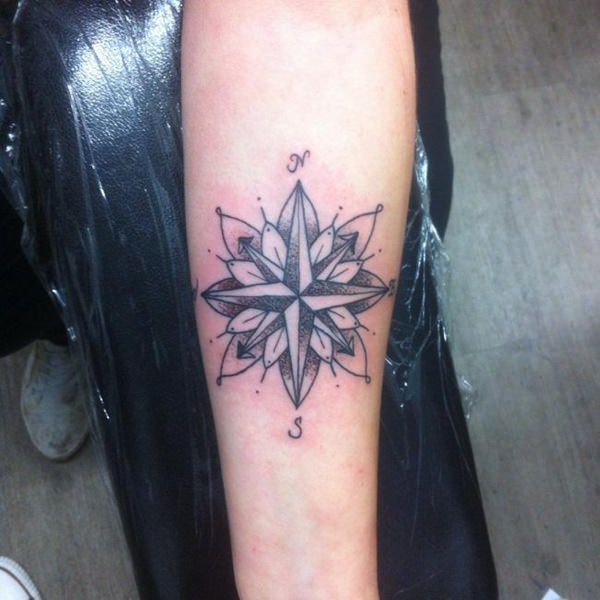 tatouage boussole 121