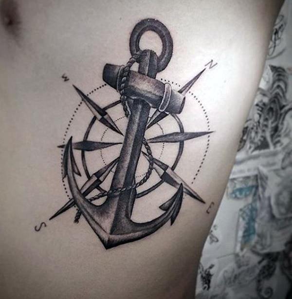 tatouage boussole 156