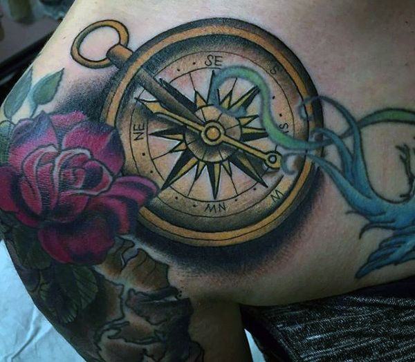 tatouage boussole 183