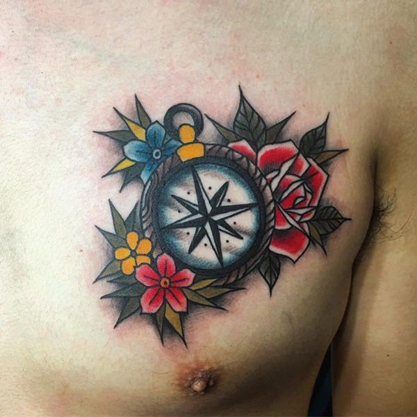 tatouage boussole 229