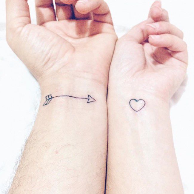 75 Tatouages pour les couples: idées d'amour et signification